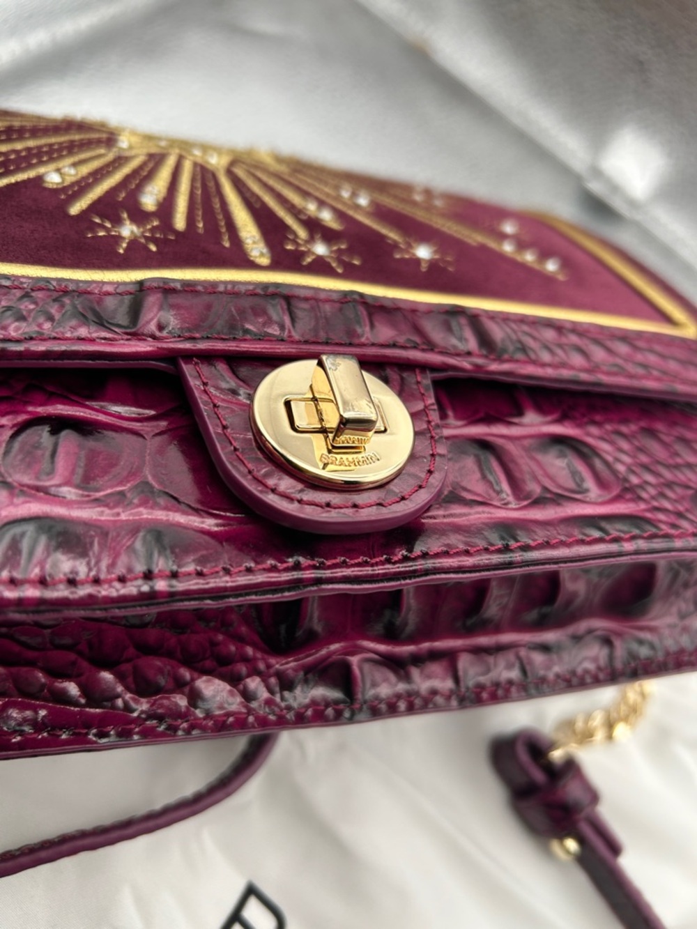 Brahmin Wendy Sugar Plum Revel Small Leather Crossbody - Picture 12 of 12